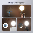NEEWER N23 Mini Ring Light offers multiple setup options.