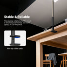 The desktop cellphone holder mount is for desks, bed frames, and more up to 2.9" (75 mm) thick.