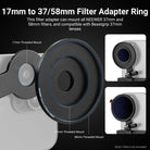 This filter adapter can mount all NEEWER 37mm and 58mm filters, and is compatible with Beastgrip 37mm lenses.