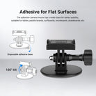 The adhesive camera mount features a larger base for enhanced stability.