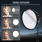 NEEWER NS71P Professional Parabolic Softbox kit includes internal and external diffusers