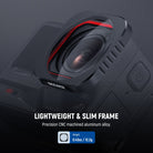 The CNC machined aluminum alloy frame is robust yet lightweight