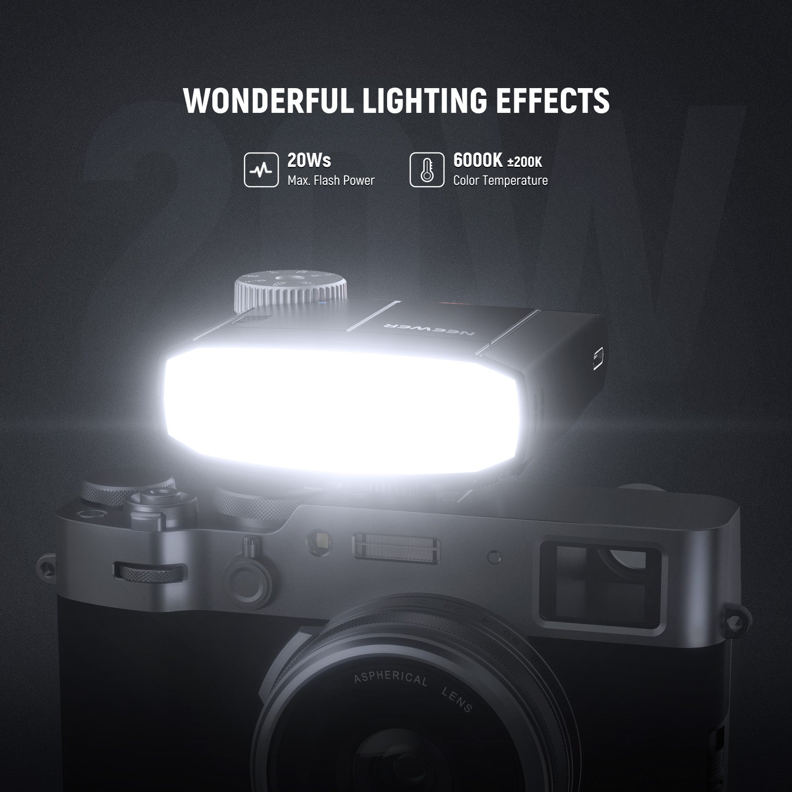NEEWER Z150 Mini Camera Flash provides wonderful lighting effects.