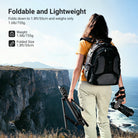 Lightweight foldable photography light stand with 55cm folded size and 735g weight for outdoor travel shooting