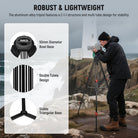 NEEWER TP73 Lightweight Video Tripod is made of aluminum alloy.