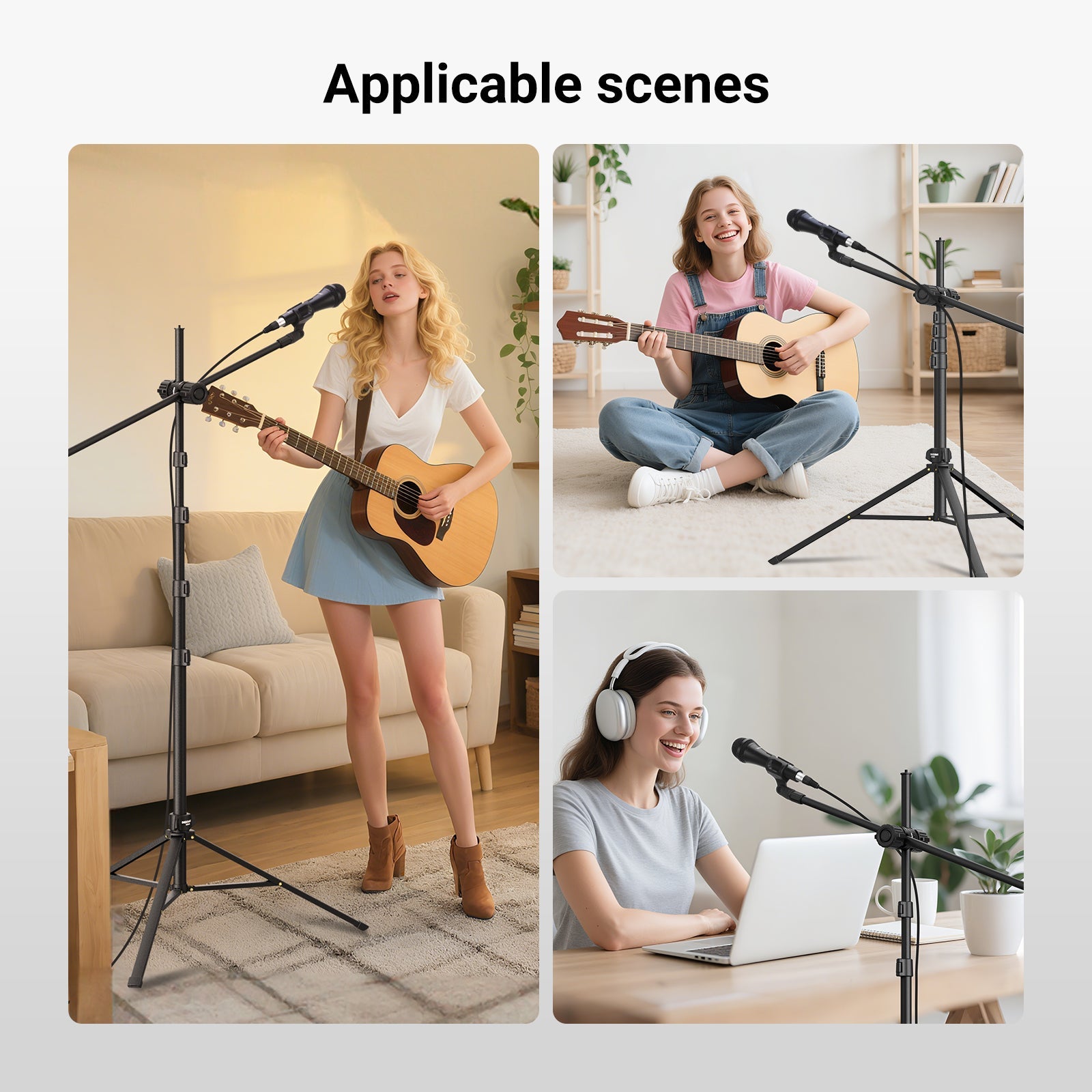 NEEWER MS046 Microphone Floor Stand is suitable for live streaming and video conferencing.