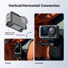NEEWER AC061 Action Camera Cage allows for easy horizontal to vertical switches.