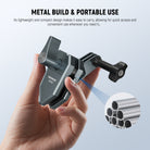  The motorcycle clamp mount weighs just 4 oz (113 g) and measures 3" x 1.3"  x 2.9"