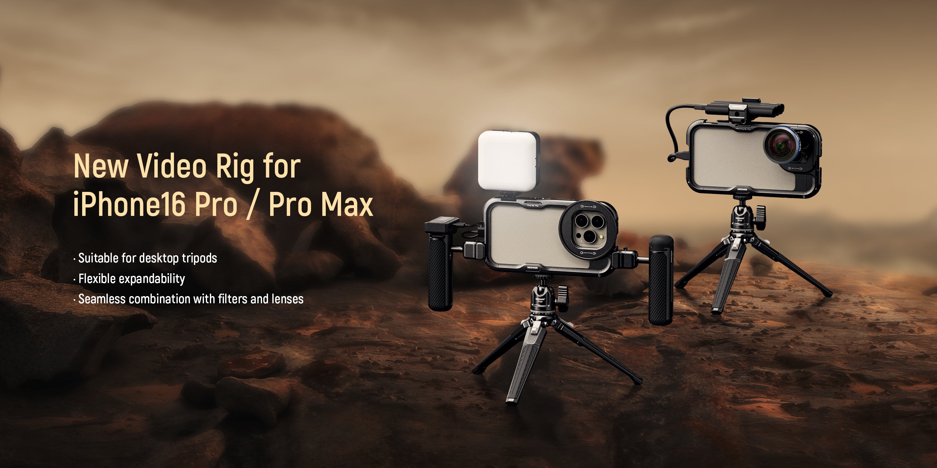 NEEWER AC034 Side Handle Solo para AC014 Cage Compatible con dji Osmo Action 5 Pro/4/3, Modular