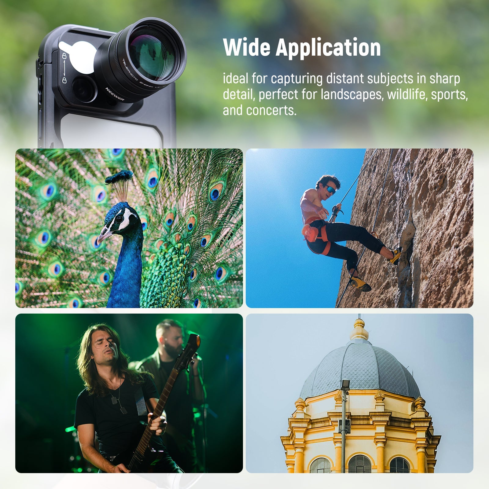 Wide Applications of the NEEWER LS-79 2X Converter for Phone Telephoto Camera Lens