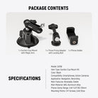 Package Contents of the NEEWER CA158 Suction Cup Phone & Camera Mount Kit