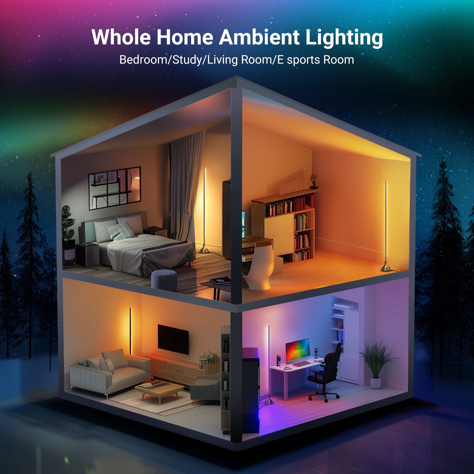 NEEWER NF01 RGBW Smart Floor Lamp | LED Corner Lamp