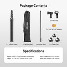 This package includes a NEEWER MS046 Microphone Floor Stand, a boom arm, a carrying bag, and more.