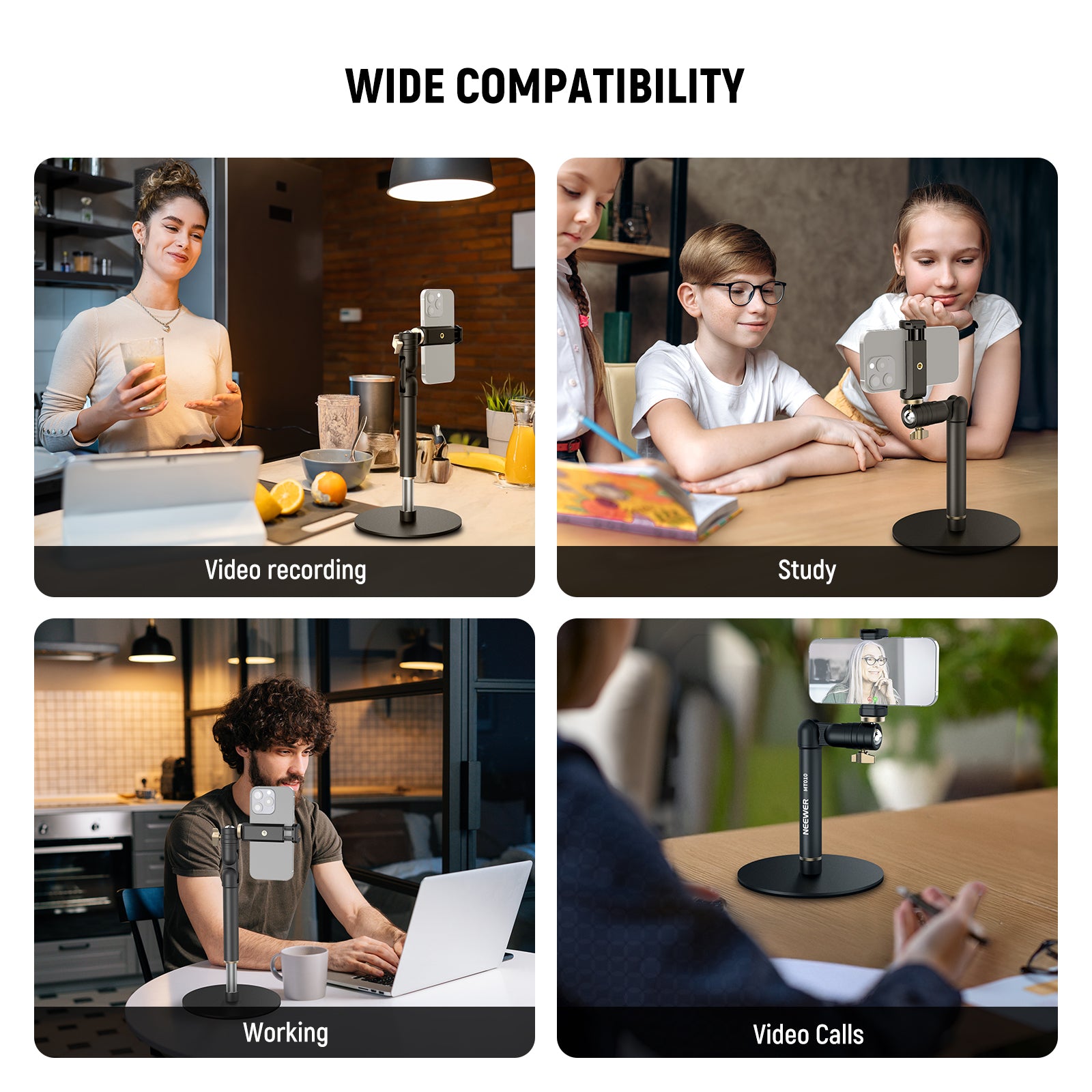 Wide Compatibility of the NEEWER MT010 Desk Phone Stand