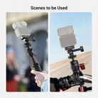 NEEWER AC056 Magnetic Quick Release Mount Adapter For DJI Osmo Nano is used for a selfie stick and a handlebar mount.