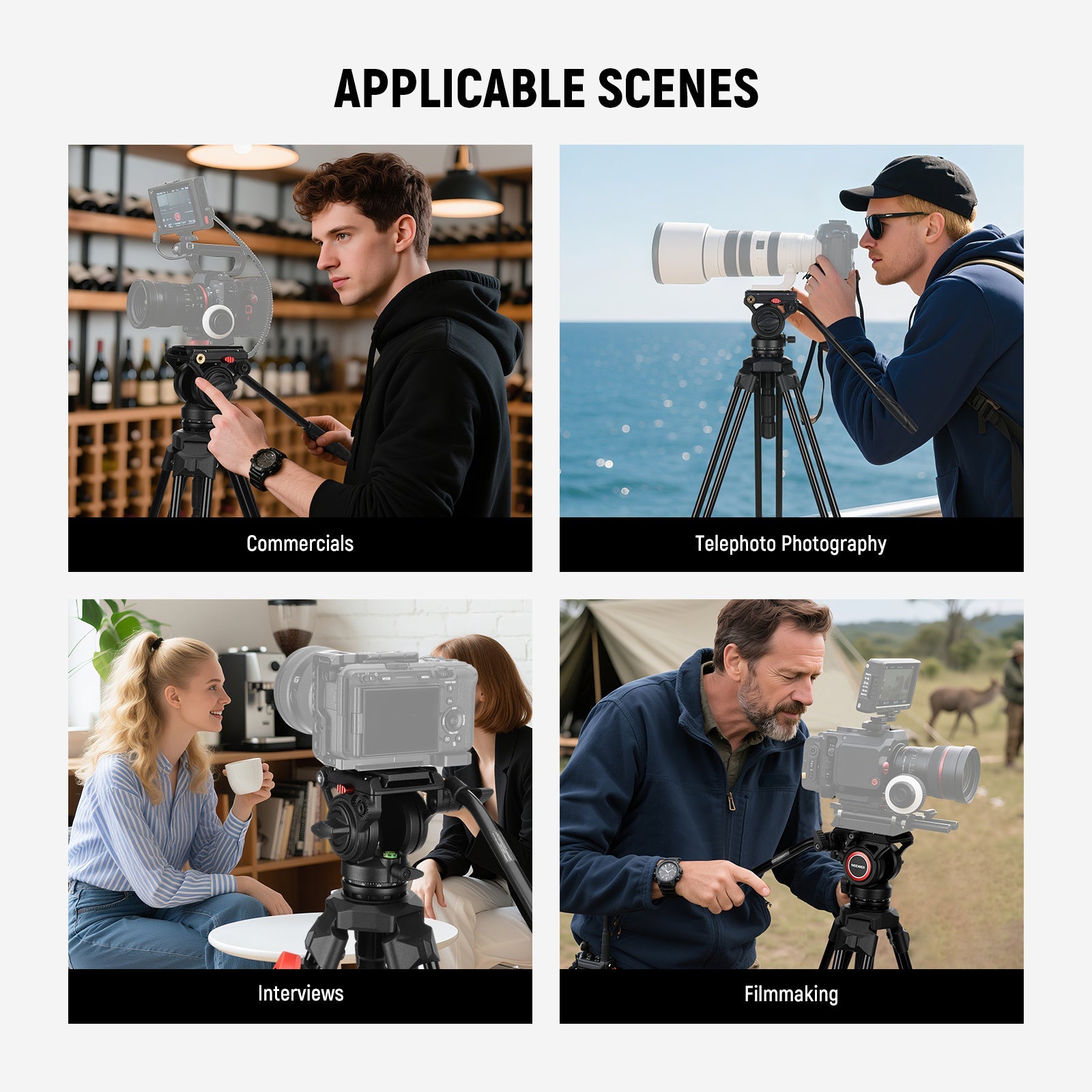 Scenarios for NEEWER TP73 Lightweight Video Tripod