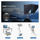 The NEEWER F100 camera monitor is compatible with different types of equipment, brackets, tripod head, and more.