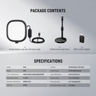 Package Contents of the NEEWER NL10 5" Bi-Color Desk Light Kit