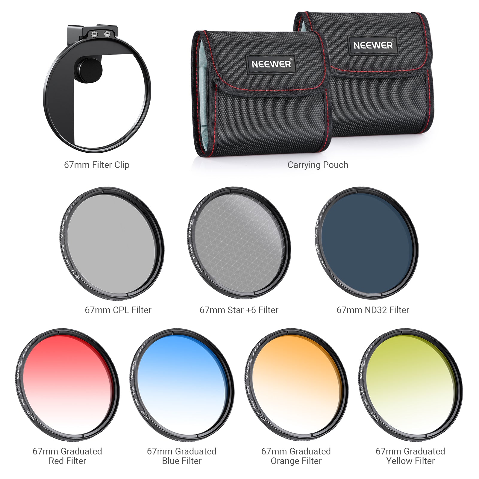 This package includes a 67mm CPL filter, an ND32 filter, four graduated filters, and more.