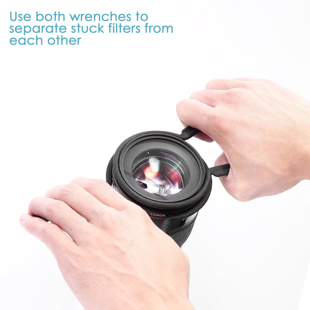 Neewer 2 packs Rubber-coated Metal Camera Lens Filter Remover Wrench Set Kit