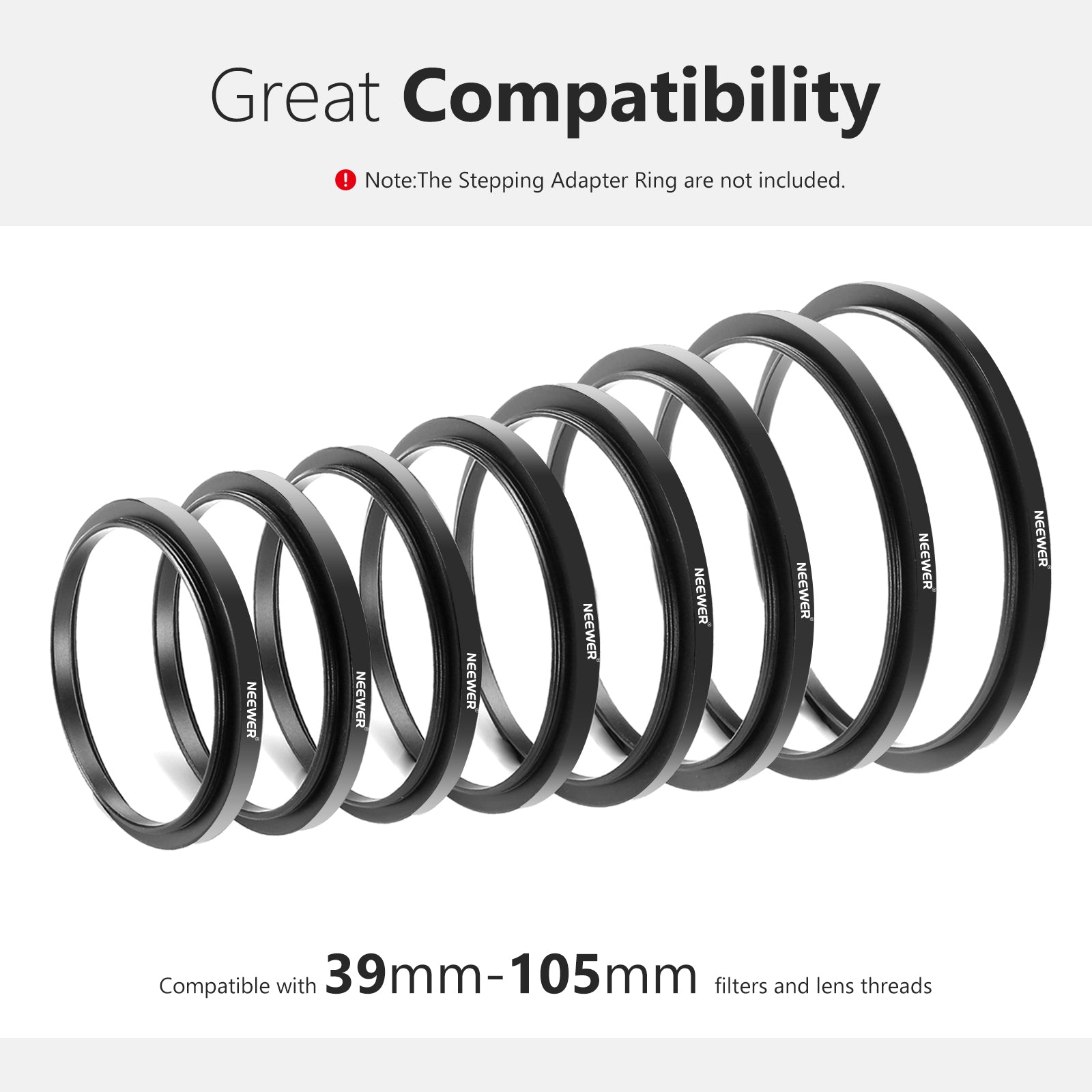 NEEWER Camera Lens Repair Tool Kit - 9 Silicone Rings For Lens Removal & Calibration