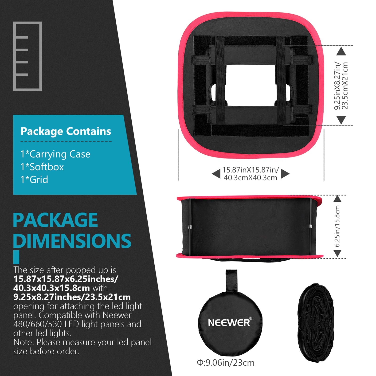 Neewer led deals softbox