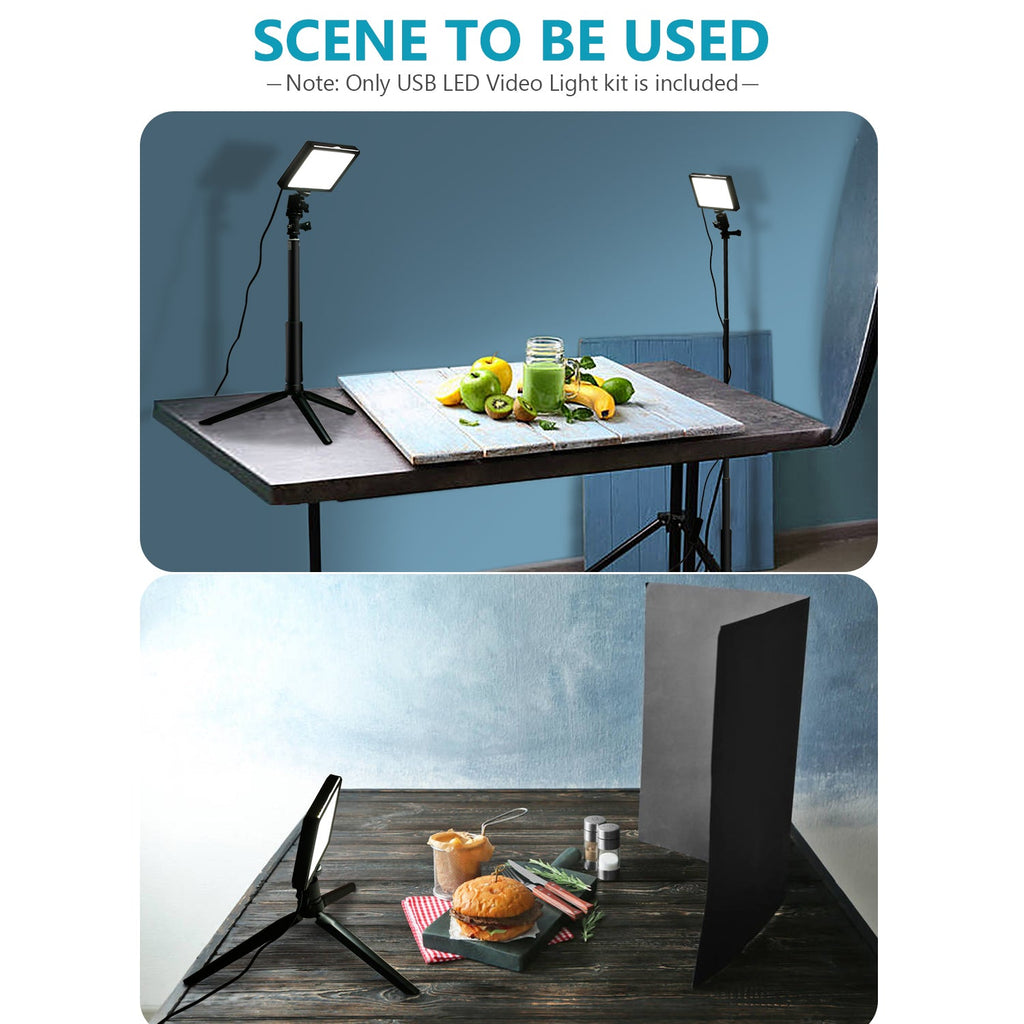Neewer 2 Packs Tabletop Dimmable 5600K USB LED Video Lighting