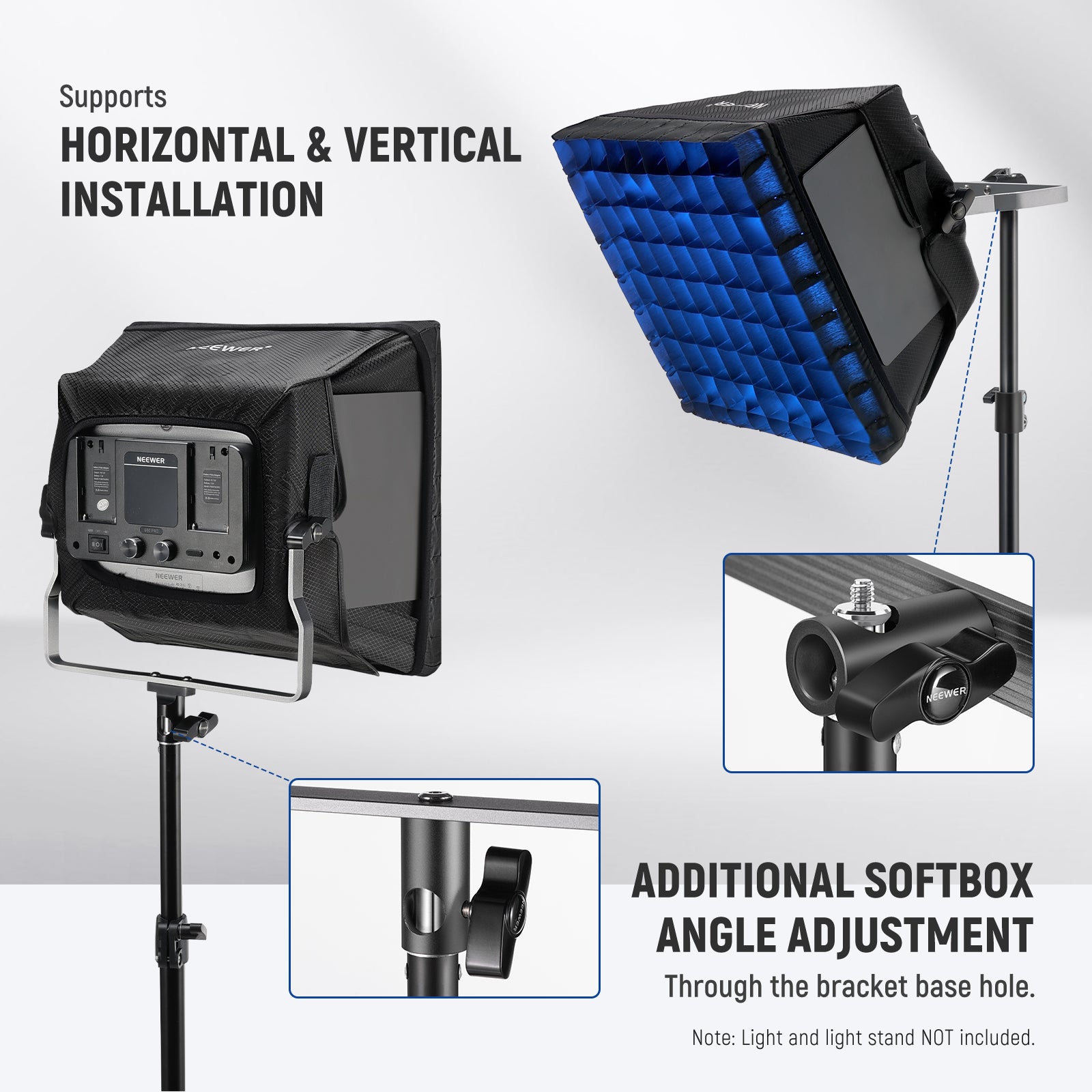 NEEWER 2 Packs NL660 Bi-color Video LED Panel Light - NEEWER