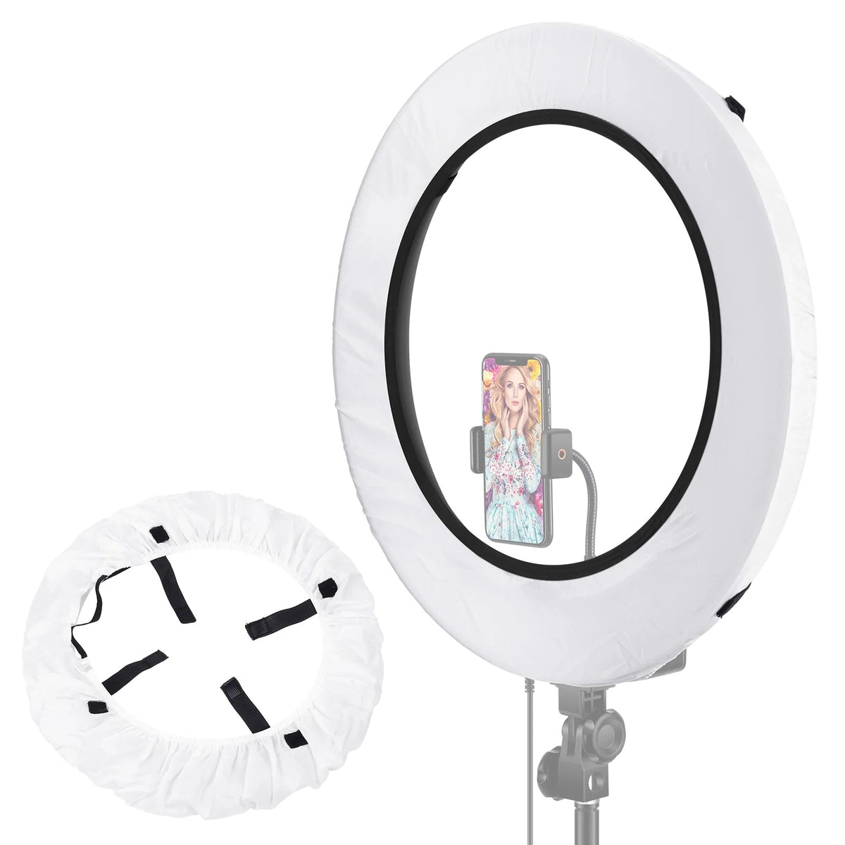 NEEWER NS18 18 Inches Collapsible Diffuser for Ring Lights - NEEWER